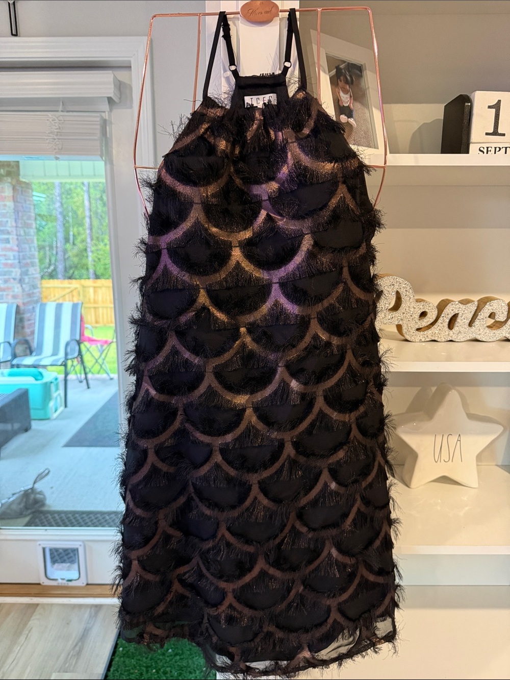 Beautiful Mermaid Fuzzy Dress M